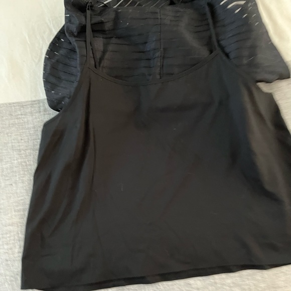 Banana Republic Sheer Stripe Sleeveless Top - Picture 2 of 4